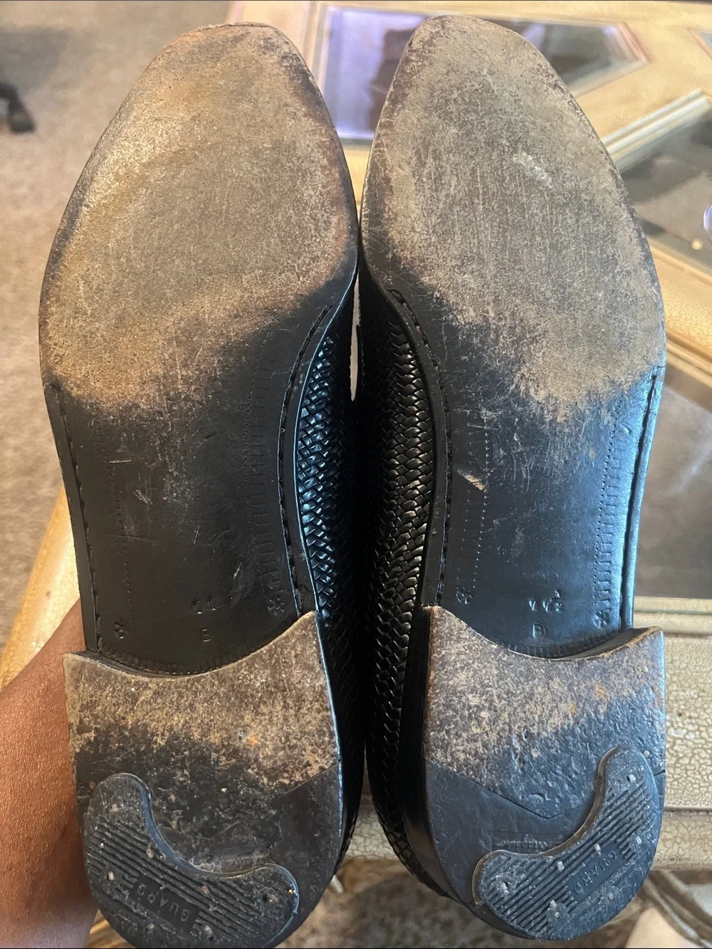 Salvatore Ferragamo Men's Black Tassel Kiltie Leather Loafers 11.5B